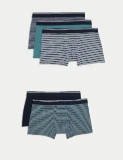 5pk Cotton Rich Cool & Fresh™ Striped Hipsters