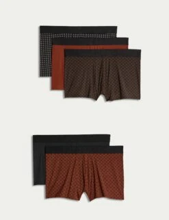 5pk Microskin Geometric Printed Hipsters -Marksandspencer Sale Store 5pk Microskin Geometric Printed Hipsters 2