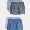 5pk Pure Cotton Striped Woven Boxers -Marksandspencer Sale Store 5pk Pure Cotton Striped Woven Boxers
