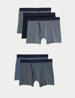 5pk Supima® Cotton Modal Stretch Trunks -Marksandspencer Sale Store 5pk Supima Cotton Modal Stretch Trunks 2