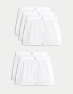 5pk Supima® Cotton Rich Woven Boxers -Marksandspencer Sale Store 5pk Supima Cotton Rich Woven Boxers 2