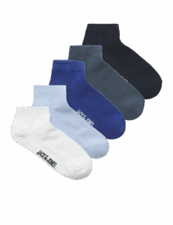 Jack & Jones Junior 5pk Cotton Rich Short Socks -Marksandspencer Sale Store 5pk cotton rich short socks 6