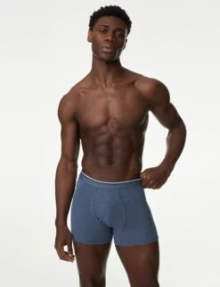 5pk Cotton Stretch Cool & Fresh™ Marl Trunks -Marksandspencer Sale Store 5pk cotton stretch cool and fresh marl trunks 4
