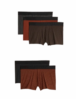 5pk Microskin Geometric Printed Hipsters -Marksandspencer Sale Store 5pk microskin geometric printed hipsters
