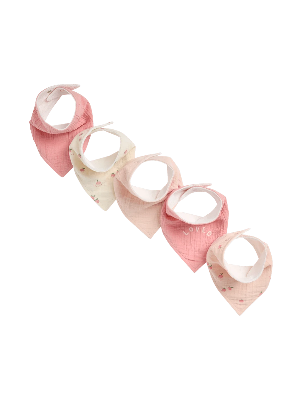 5pk Pure Cotton Dribble Bibs 4 5pk Pure Cotton Dribble Bibs - Image 4