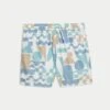 Abstract Print Shorter Length Swim Shorts (6-16 Yrs)
