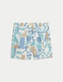 Abstract Print Shorter Length Swim Shorts (6-16 Yrs) -Marksandspencer Sale Store Abstract Print Shorter Length Swim Shorts 6 16 Yrs 1 2