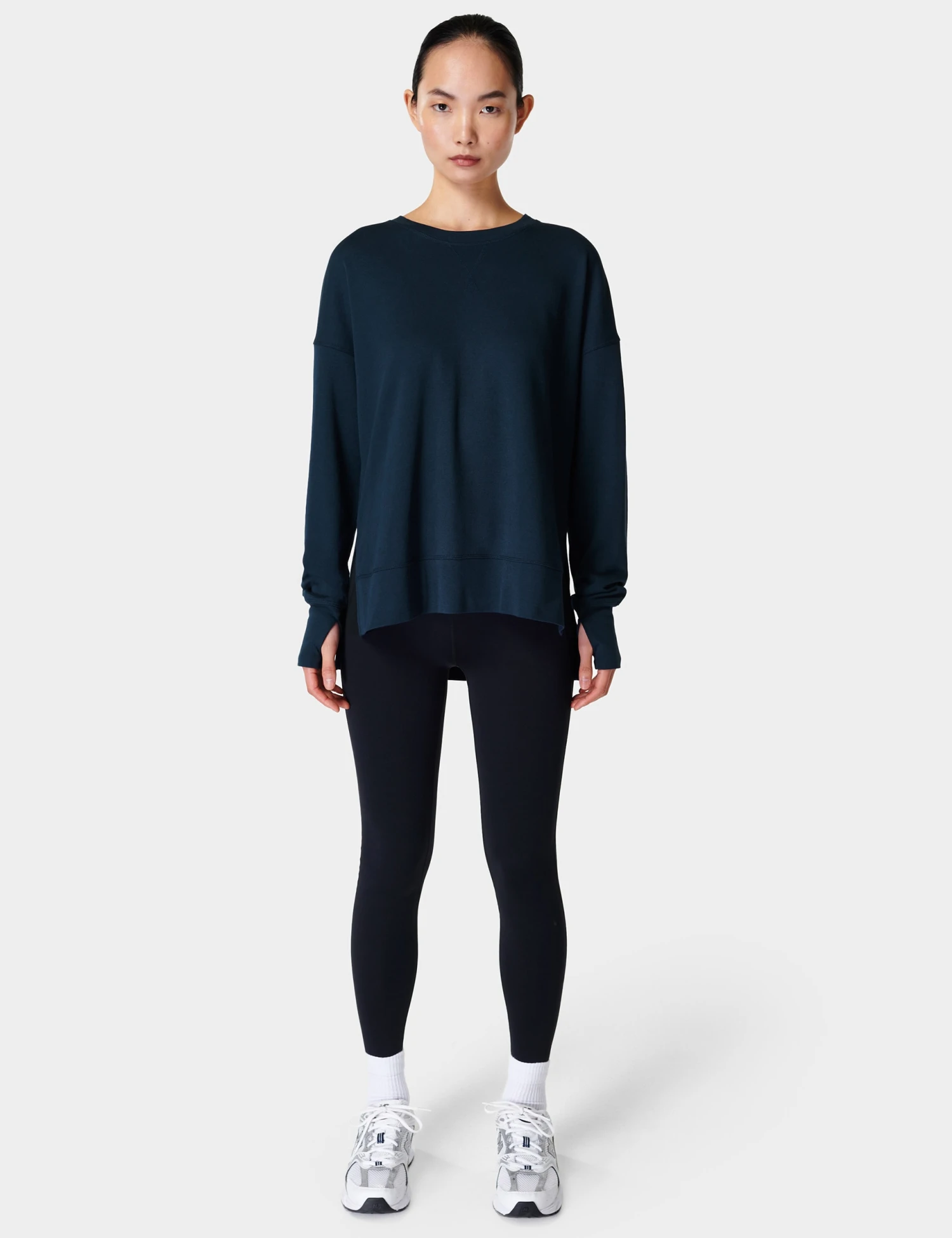 Sweaty Betty After Class Cotton Blend Longline Sweatshirt 1 Sweaty Betty After Class Cotton Blend Longline Sweatshirt