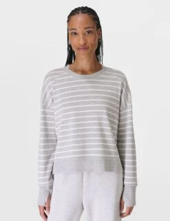 Sweaty Betty After Class Cotton Modal Crop Sweatshirt