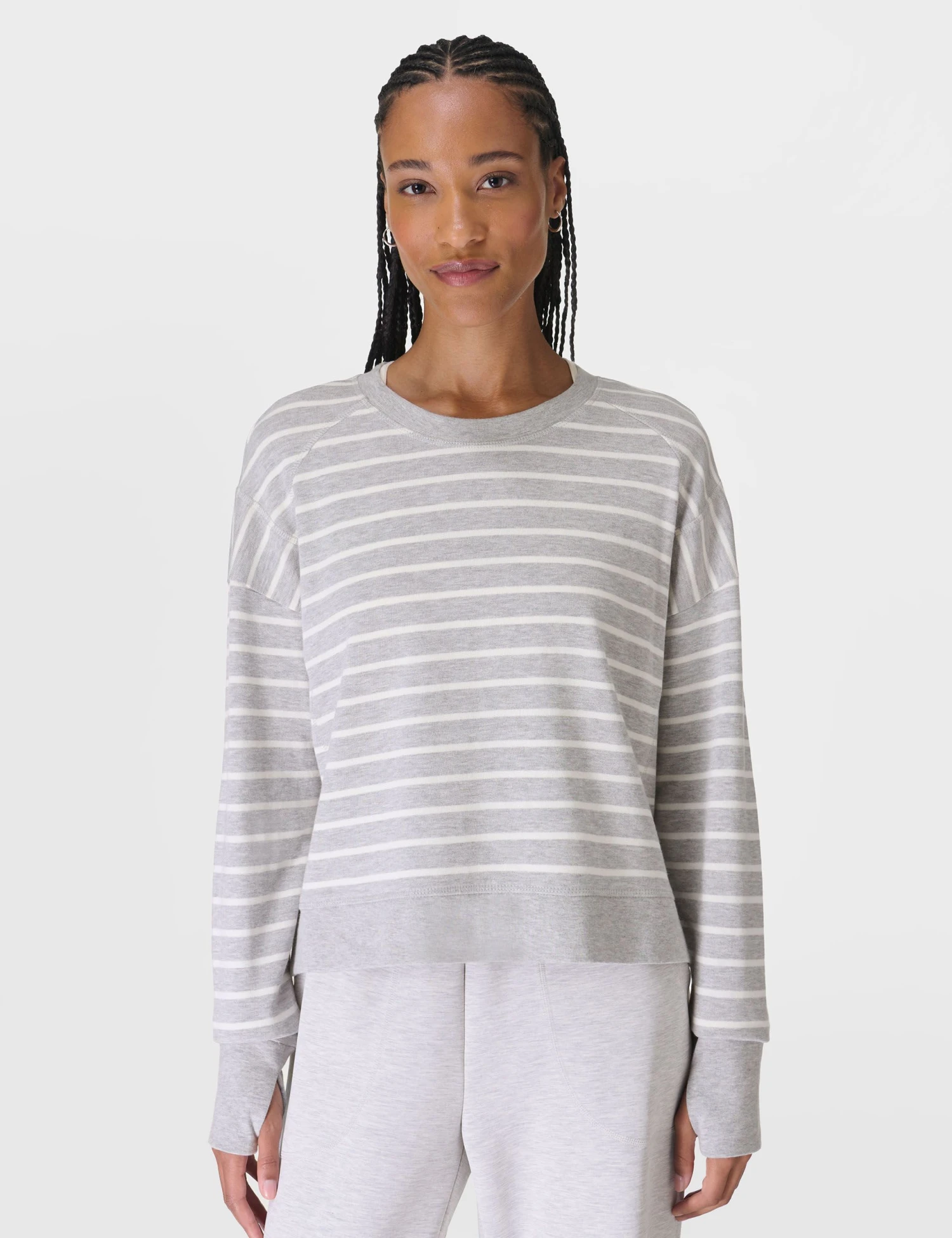Sweaty Betty After Class Cotton Modal Crop Sweatshirt 1 Sweaty Betty After Class Cotton Modal Crop Sweatshirt
