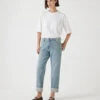 Agnes Straight Leg Mid Rise Cropped Turn Up Jeans -Marksandspencer Sale Store Agnes Straight Leg Mid Rise Cropped Turn Up Jeans