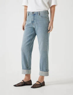 Agnes Straight Leg Mid Rise Cropped Turn Up Jeans -Marksandspencer Sale Store Agnes Straight Leg Mid Rise Cropped Turn Up Jeans 4