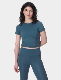 Sweaty Betty All Day Active Crew Neck Crop T-Shirt