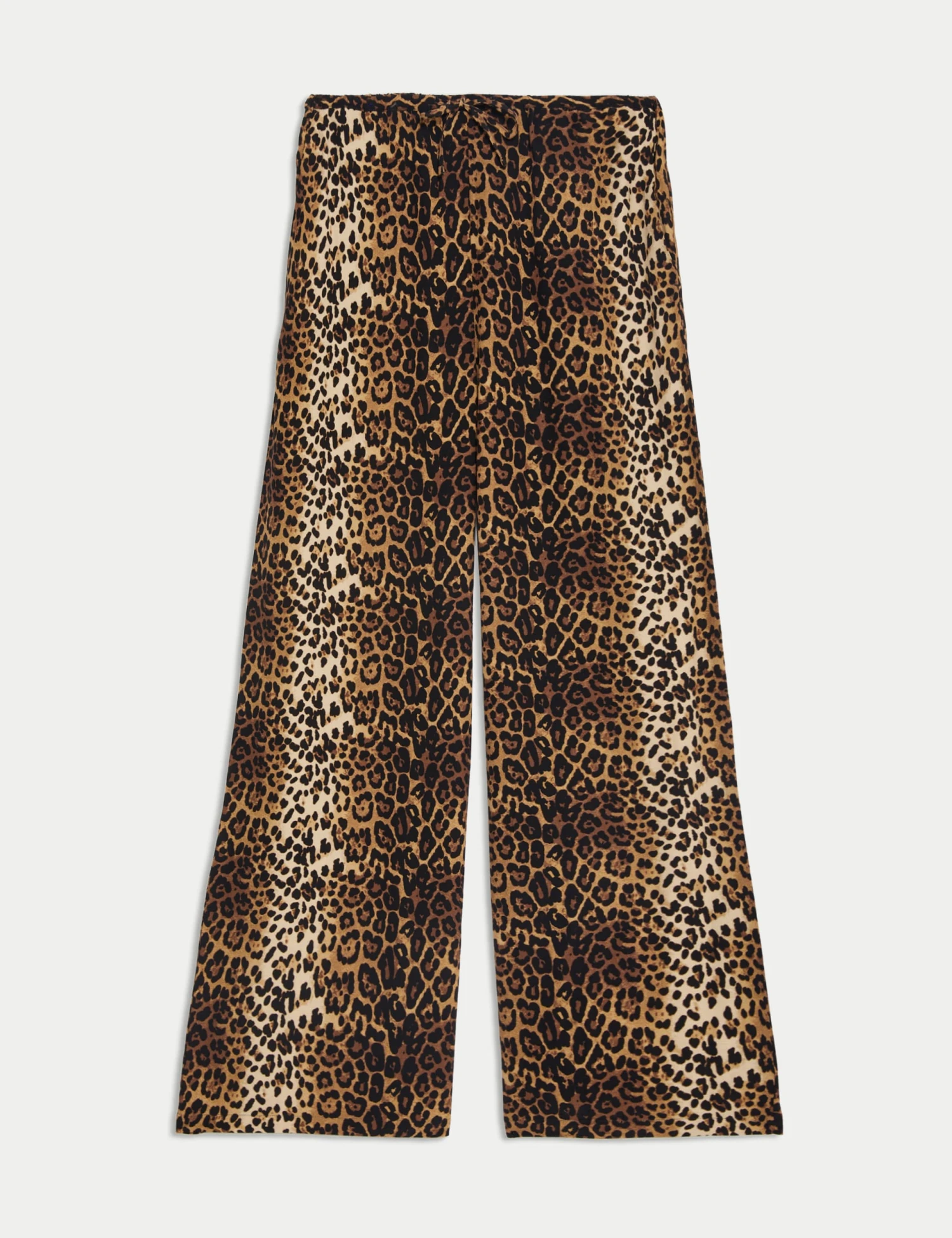 Animal Print Drawstring Wide Leg Trousers 2 Animal Print Drawstring Wide Leg Trousers - Image 2