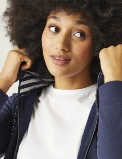 Regatta Bayletta Cotton Rich Striped Zip Up Hoodie -Marksandspencer Sale Store Bayletta Cotton Rich Striped Zip Up Hoodie 4