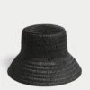 Braided Wide Brim Bucket Hat -Marksandspencer Sale Store Braided Wide Brim Bucket Hat