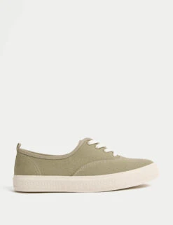Canvas Lace Up Trainers