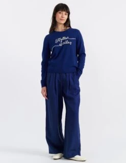 CHINTI & PARKER Cashmere Rich Slogan Crew Neck Jumper