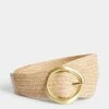 Circle Buckle Raffia Belt -Marksandspencer Sale Store Circle Buckle Raffia Belt