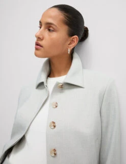 Collared Cropped Jacket -Marksandspencer Sale Store Collared Cropped Jacket 2