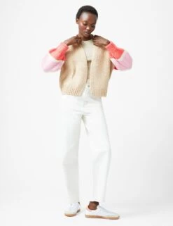 French Connection Colour Block Edge To Edge Cardigan