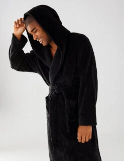 Cosy Hooded Dressing Gown -Marksandspencer Sale Store Cosy Hooded Dressing Gown 4