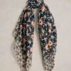 WHITE STUFF Cotton Blend Batik Floral Scarf -Marksandspencer Sale Store Cotton Blend Batik Floral Scarf