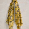 WHITE STUFF Cotton Blend Floral Scarf -Marksandspencer Sale Store Cotton Blend Floral Scarf