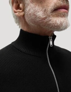 Cotton Blend Funnel Neck Zip Up Jumper -Marksandspencer Sale Store Cotton Blend Funnel Neck Zip Up Jumper 4