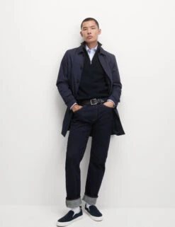 Cotton Blend Half Up Ribbed Jumper -Marksandspencer Sale Store Cotton Blend Half Up Ribbed Jumper 3