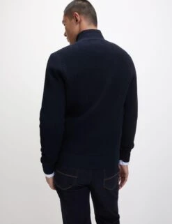 Cotton Blend Half Up Ribbed Jumper -Marksandspencer Sale Store Cotton Blend Half Up Ribbed Jumper 4