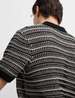 Cotton Blend Knitted Polo Shirt 24 Cotton Blend Knitted Polo Shirt -Marksandspencer Sale Store Cotton Blend Knitted Polo Shirt 5