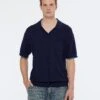 Scotch & Soda Cotton Blend Knitted Polo Shirt With Linen -Marksandspencer Sale Store Cotton Blend Knitted Polo Shirt with Linen