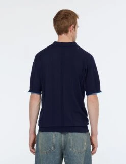 Scotch & Soda Cotton Blend Knitted Polo Shirt With Linen -Marksandspencer Sale Store Cotton Blend Knitted Polo Shirt with Linen 3