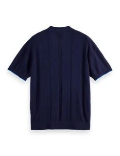 Scotch & Soda Cotton Blend Knitted Polo Shirt With Linen -Marksandspencer Sale Store Cotton Blend Knitted Polo Shirt with Linen 4