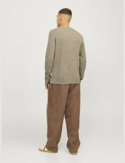 Jack & Jones Cotton Blend RibbedCrew Neck Jumper -Marksandspencer Sale Store Cotton Blend RibbedCrew Neck Jumper 3