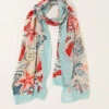 Cotton Blend Sea Scene Printed Scarf -Marksandspencer Sale Store Cotton Blend Sea Scene Printed Scarf