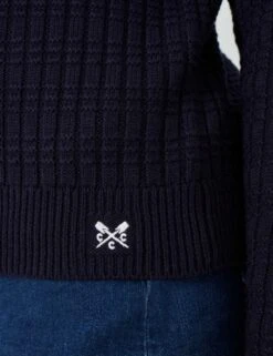 Cotton Blend Textured Crew Neck Cardigan -Marksandspencer Sale Store Cotton Blend Textured Crew Neck Cardigan 2