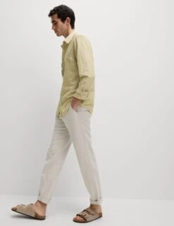Cotton Linen Blend Shirt -Marksandspencer Sale Store Cotton Linen Blend Shirt 2