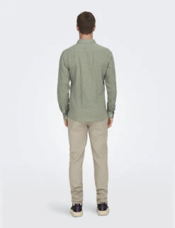 Only & Sons Cotton Linen Blend Slim Fit Shirt 23 Only & Sons Cotton Linen Blend Slim Fit Shirt -Marksandspencer Sale Store Cotton Linen Blend Slim Fit Shirt 3