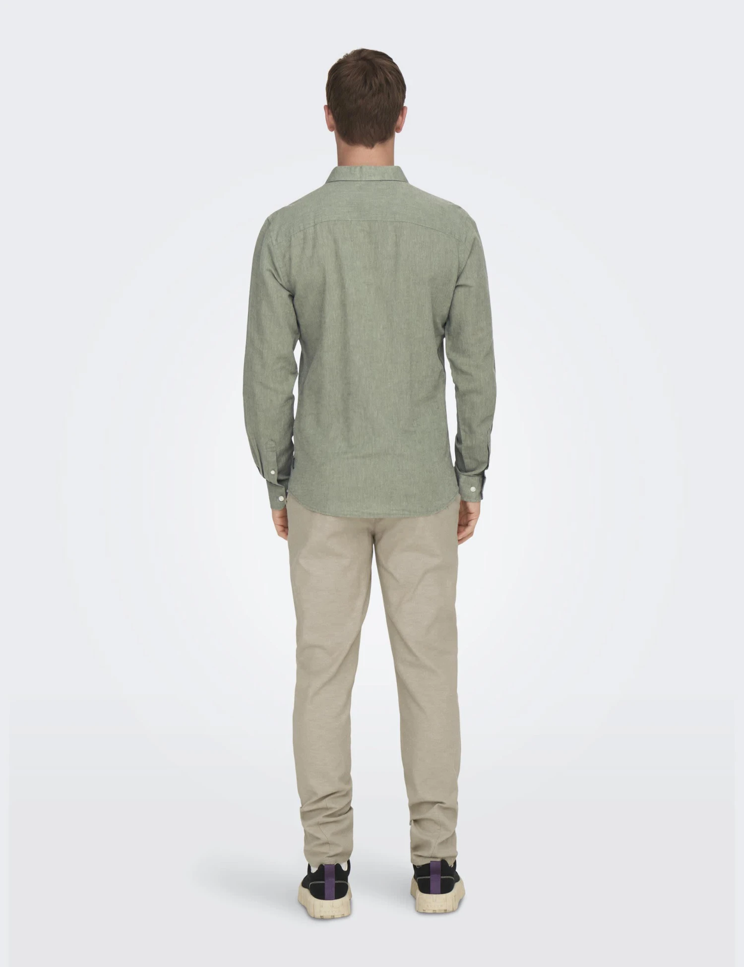 Only & Sons Cotton Linen Blend Slim Fit Shirt 4 Only & Sons Cotton Linen Blend Slim Fit Shirt - Image 4