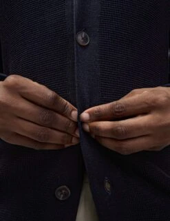 Cotton Modal Blend Textured V-Neck Cardigan -Marksandspencer Sale Store Cotton Modal Blend Textured V Neck Cardigan 2