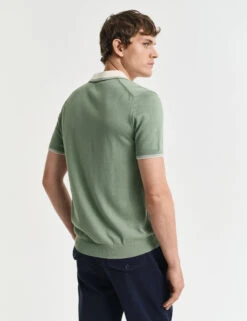 Gant Cotton Modal Tipped Collar Polo Shirt -Marksandspencer Sale Store Cotton Modal Tipped Collar Polo Shirt 2
