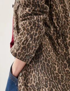 MONSOON Cotton Rich Animal Print Shacket -Marksandspencer Sale Store Cotton Rich Animal Print Shacket 2