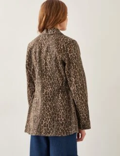 MONSOON Cotton Rich Animal Print Shacket -Marksandspencer Sale Store Cotton Rich Animal Print Shacket 3