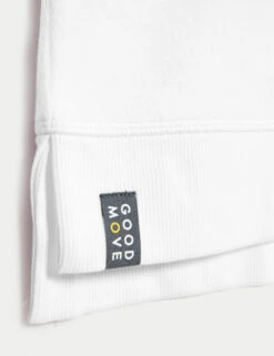 Cotton Rich Brushed Longline Sweatshirt -Marksandspencer Sale Store Cotton Rich Brushed Longline Sweatshirt 4