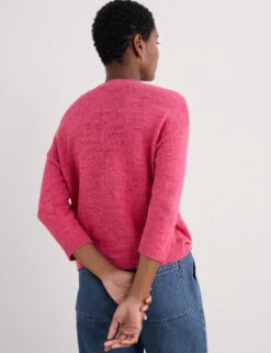 Cotton Rich Cardigan With Linen -Marksandspencer Sale Store Cotton Rich Cardigan with Linen 2