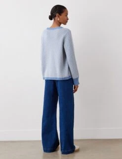 Cotton Rich Chevron Jumper -Marksandspencer Sale Store Cotton Rich Chevron Jumper 3