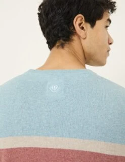 Cotton Rich Colour Block Crew Neck Jumper 14 Cotton Rich Colour Block Crew Neck Jumper -Marksandspencer Sale Store Cotton Rich Colour Block Crew Neck Jumper 4