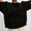 Cotton Rich Crew Neck Cropped Sweatshirt